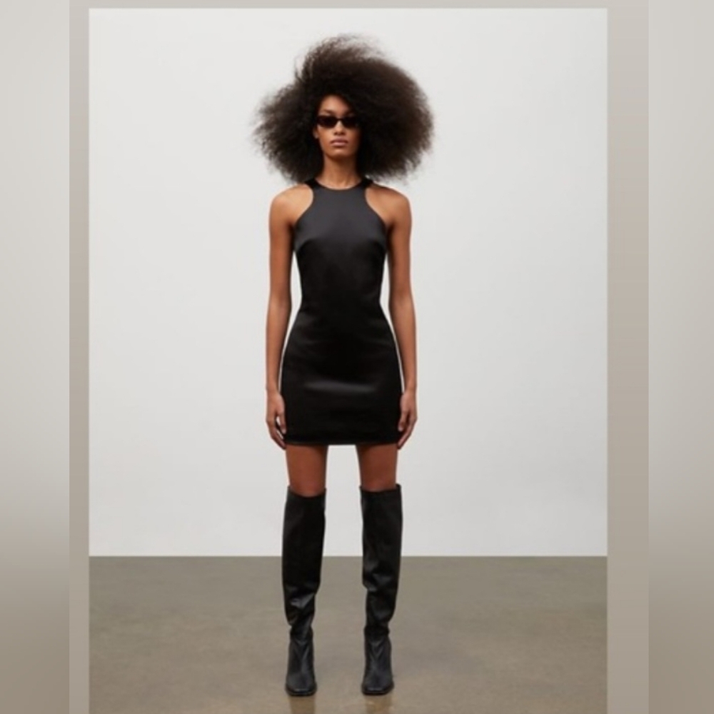 Babaton ARITZIA Cinema Dress FAUX BLACK Size 6